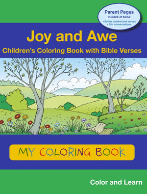 Joy and Awe: Children's Coloring Book with Bible Verses